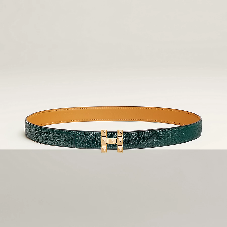 H Infini belt buckle & Reversible leather strap 24 mm - Image 2